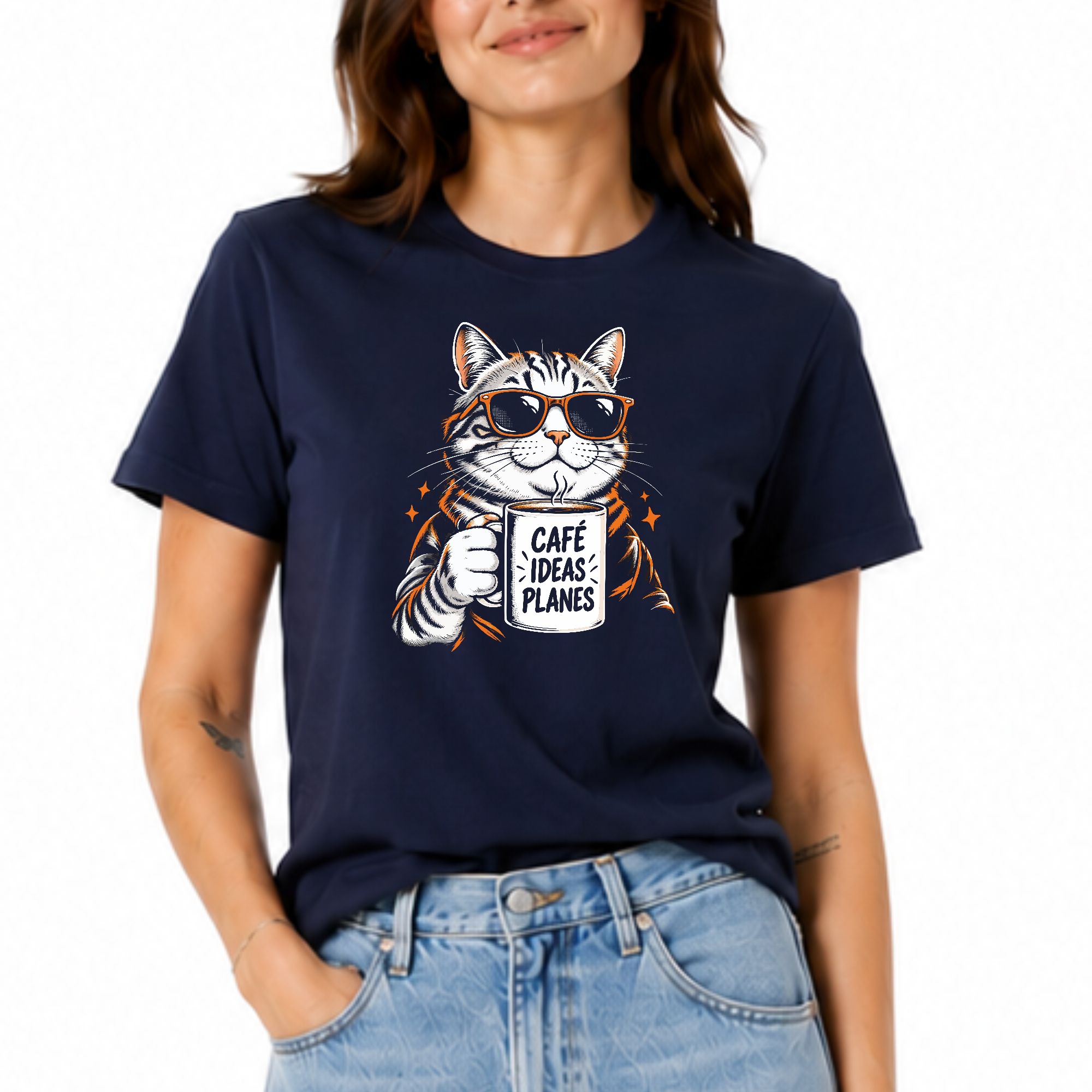 Café, Ideas y Planes - Gato con estilo
